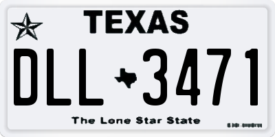 TX license plate DLL3471