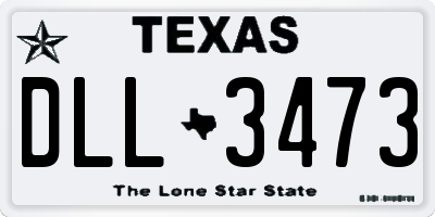 TX license plate DLL3473