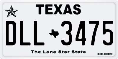 TX license plate DLL3475