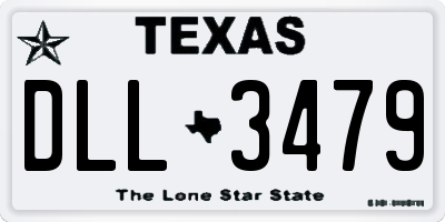 TX license plate DLL3479