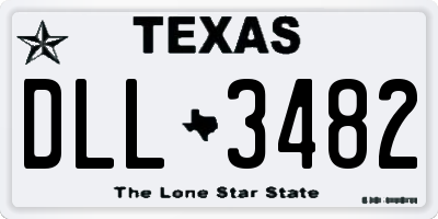 TX license plate DLL3482