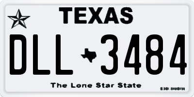 TX license plate DLL3484