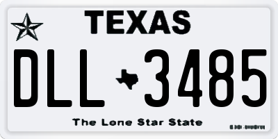TX license plate DLL3485
