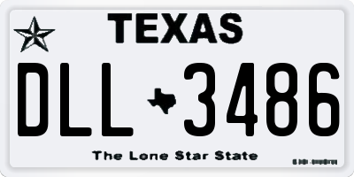 TX license plate DLL3486