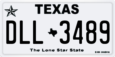 TX license plate DLL3489
