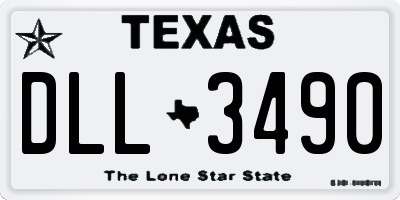 TX license plate DLL3490