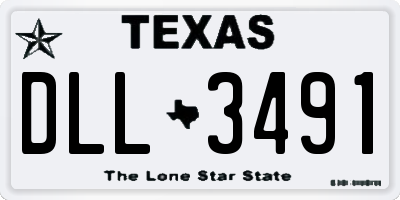 TX license plate DLL3491