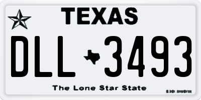 TX license plate DLL3493