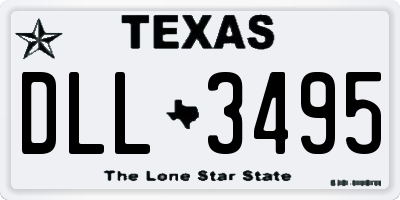 TX license plate DLL3495