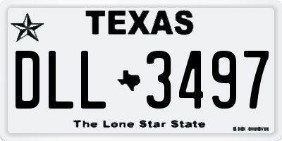 TX license plate DLL3497