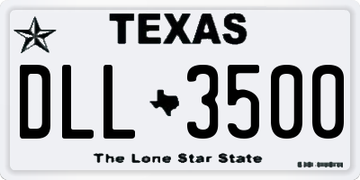 TX license plate DLL3500