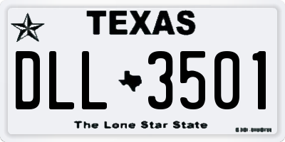 TX license plate DLL3501