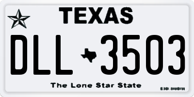 TX license plate DLL3503