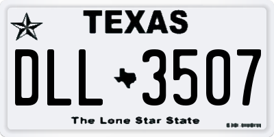 TX license plate DLL3507