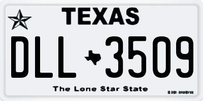 TX license plate DLL3509