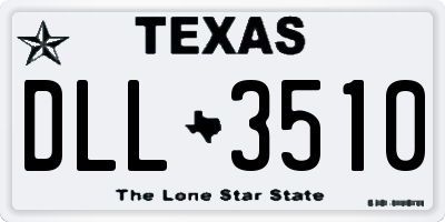 TX license plate DLL3510