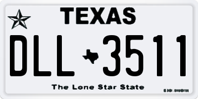 TX license plate DLL3511