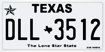 TX license plate DLL3512