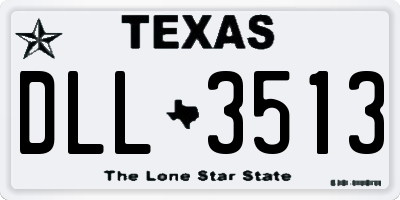 TX license plate DLL3513