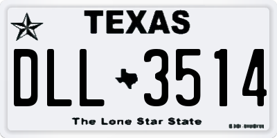 TX license plate DLL3514