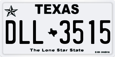 TX license plate DLL3515