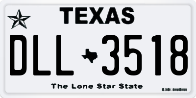 TX license plate DLL3518