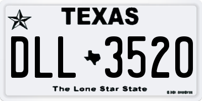 TX license plate DLL3520