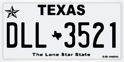 TX license plate DLL3521