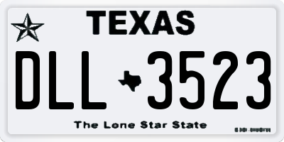 TX license plate DLL3523