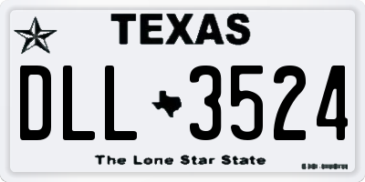 TX license plate DLL3524