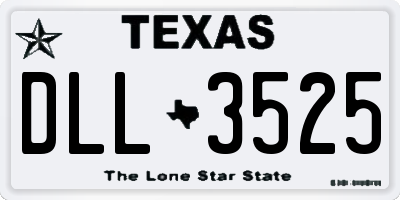 TX license plate DLL3525