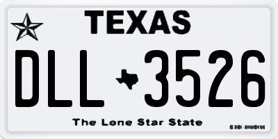 TX license plate DLL3526
