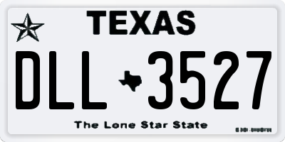 TX license plate DLL3527