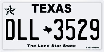 TX license plate DLL3529
