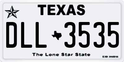TX license plate DLL3535