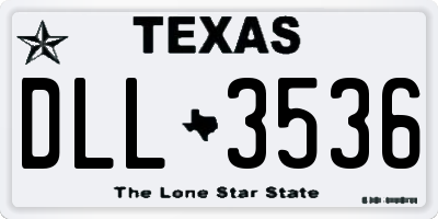 TX license plate DLL3536
