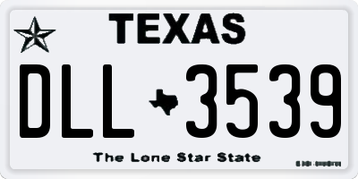TX license plate DLL3539