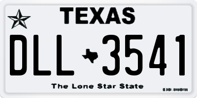 TX license plate DLL3541