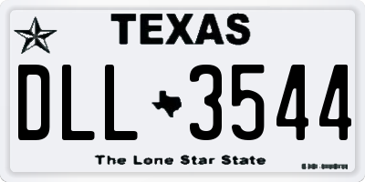TX license plate DLL3544