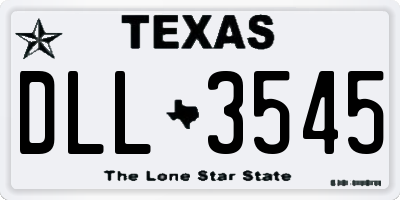 TX license plate DLL3545