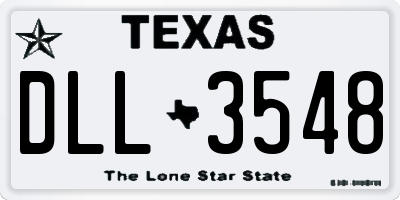 TX license plate DLL3548