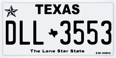 TX license plate DLL3553