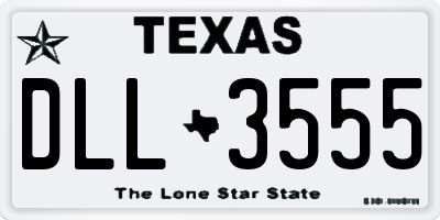 TX license plate DLL3555