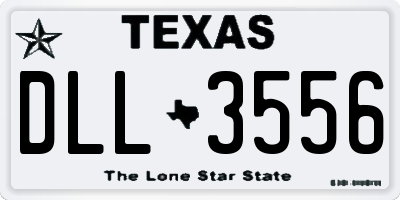TX license plate DLL3556
