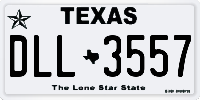 TX license plate DLL3557