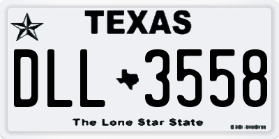 TX license plate DLL3558