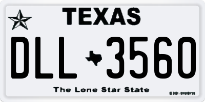 TX license plate DLL3560