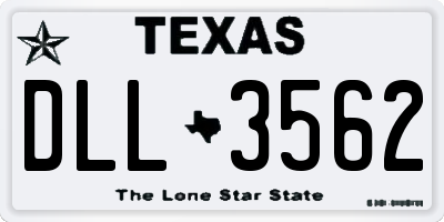 TX license plate DLL3562