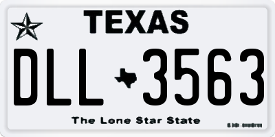 TX license plate DLL3563
