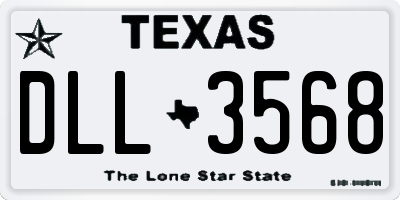 TX license plate DLL3568